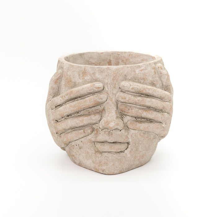 Vaso busto stone natural, 18x17x15CM
