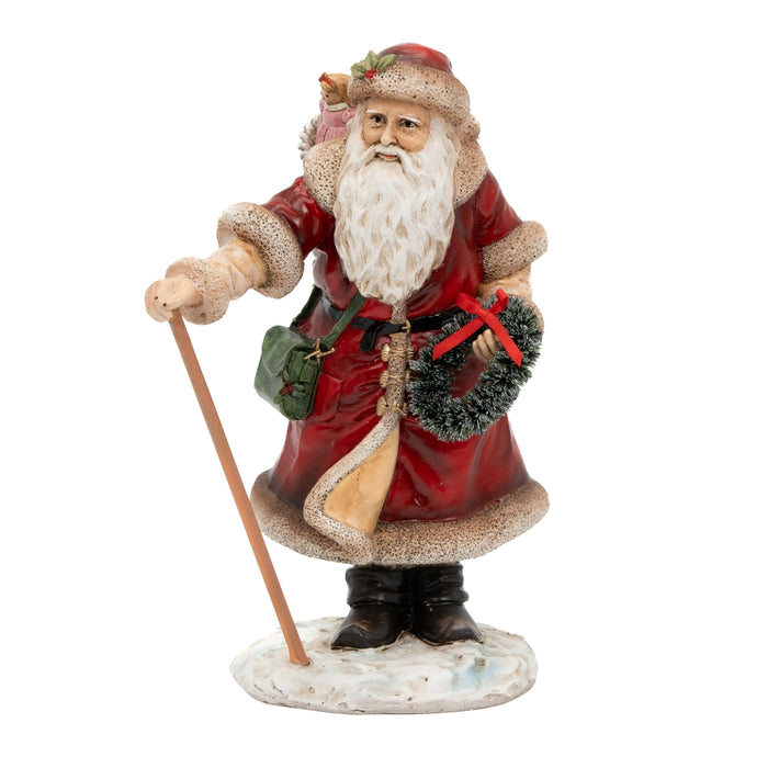 Babbo Natale con ghirlanda, 20CM