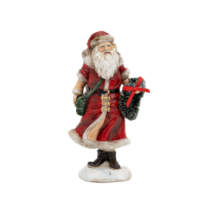 Babbo Natale con ghirlanda, 15CM