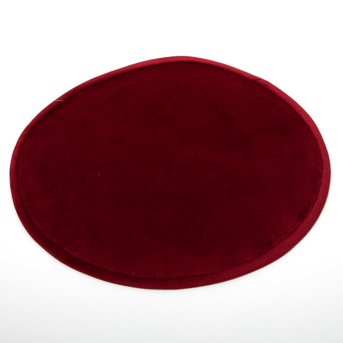 Tovaglietta sottopiatto in velluto bordeaux D.40CM