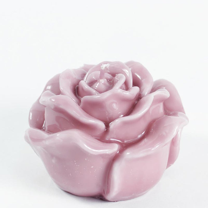 Candela a forma di rosa rosa Ø 9 cm - Silani shop online — Silani s.r.l