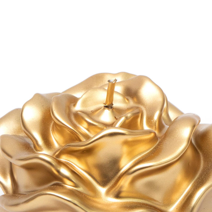 Candela a forma di rosa di colore oro Ø 11cm