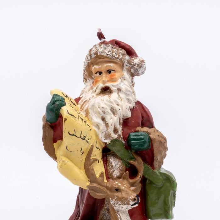 Candela Babbo Natale con renna 9X9X21CM