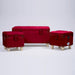 Panca e pouf contenitore decorativo Bordeaux 33X82X40 / 28X35X35 / 28X35X35 cm con coperchio trapuntato e bordi rinforzati, cerniere in metallo e in legno verniciato, contenitori, poggiapiedi, morbide al tatto e confortevoli , completo d' arredo per casa, hotel e allestimento eventi. In vendita sullo shop di Silani.