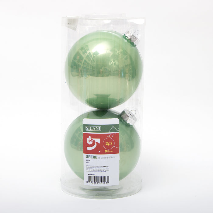 Palline di Natale Verde 12CM