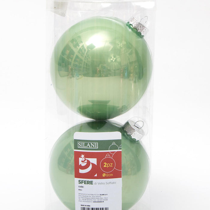 Palline di Natale Verde 12CM