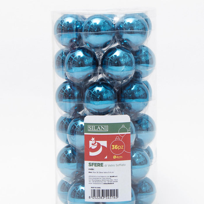 Palline di Natale Blu 4CM