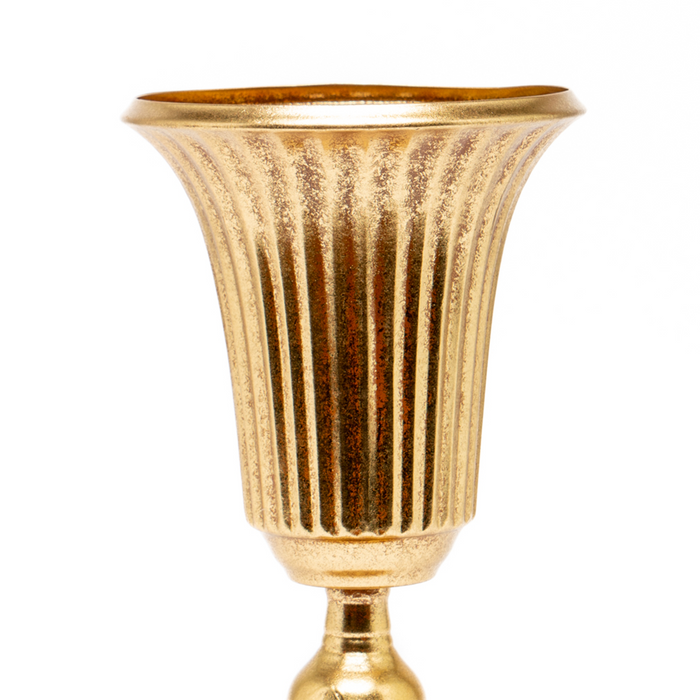 Vaso Rigato Retrò Oro 15X25CM
